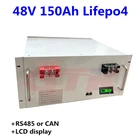GTK 48 В 51,2 Ач в Ач Lifepo4 литиевый аккумулятор с BMS RS485 для Hybird инверторной фотостанции, солнечная система + зарядное устройство 10 А
