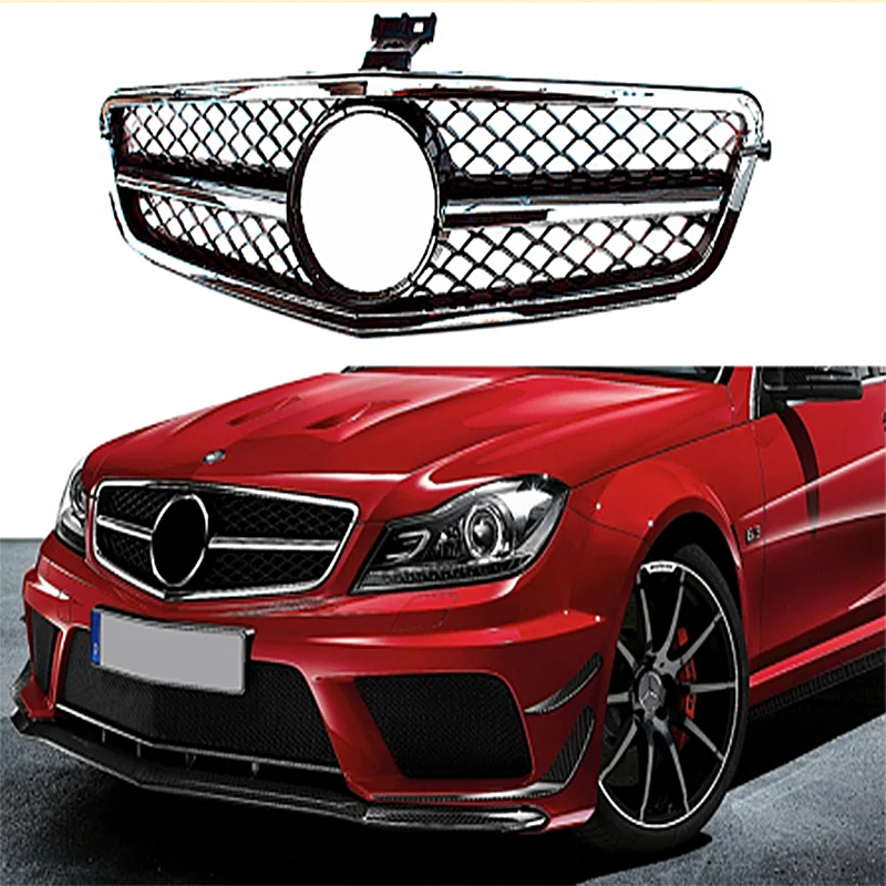 1 шт. ABS авто передний бампер Стайлинг для Mercedes Benz C Class C63 2008 2014 C180 C250 C300 C200 W204 гриль