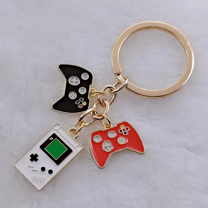 Игровая консоль брелок и кольцо для ключей симпатичная эмалированная игровая