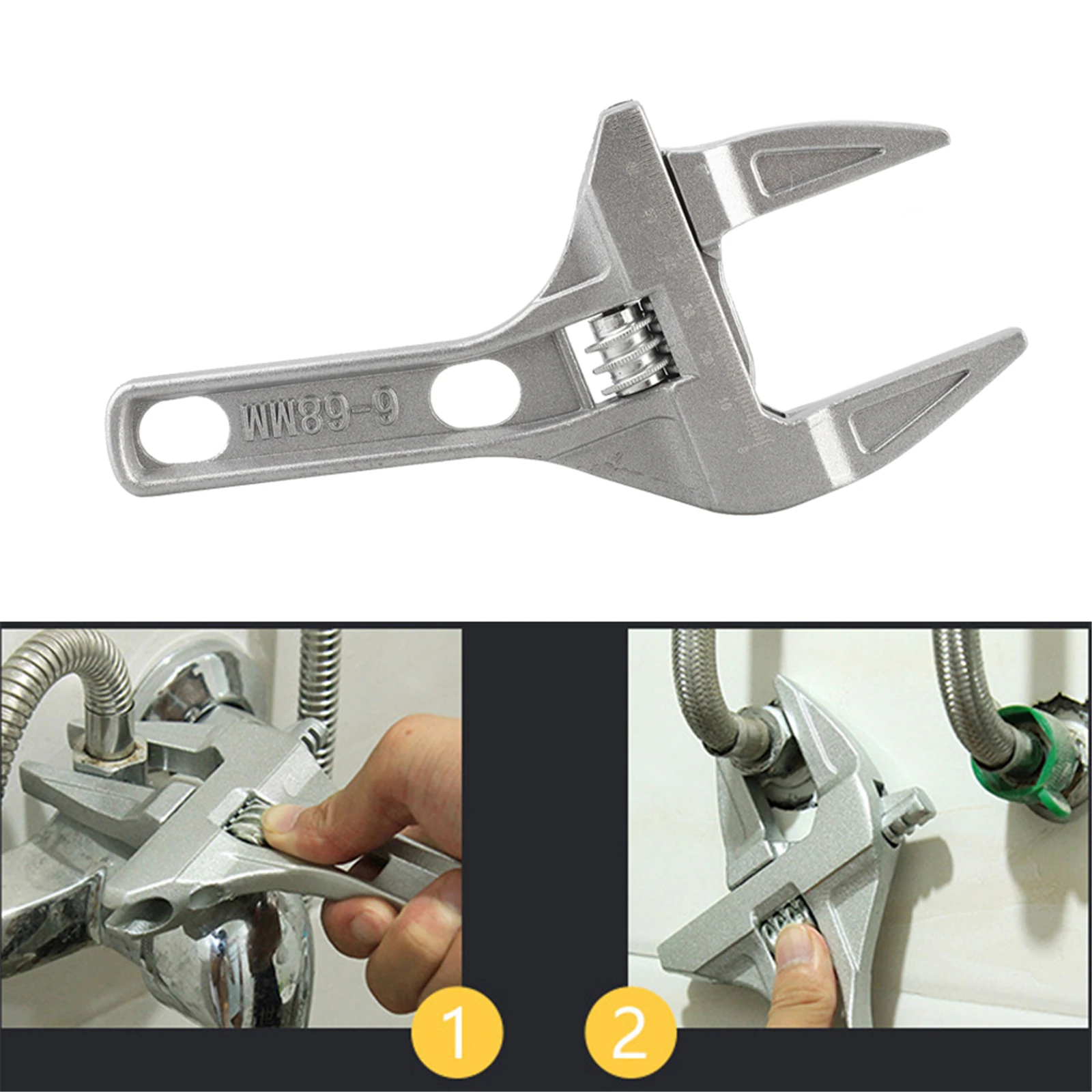 Большой регулируемый гаечный ключ 68 мм суперширокий универсальный