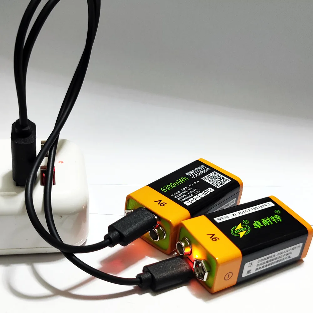 Аккумулятор ZNTER 9 В МВт/ч USB перезаряжаемый литий-полимерный аккумулятор для