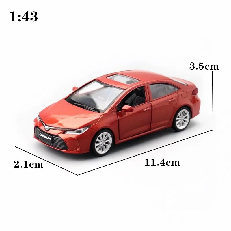 Caipo 1:43 Toyota Corolla модель автомобиля из сплава и пластика для коллекции подарка