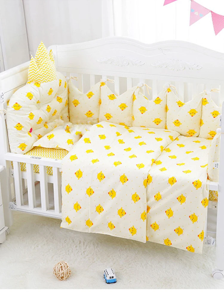 7 шт./компл. печать детская кроватка Постельное белье Одеяло s для младенцев