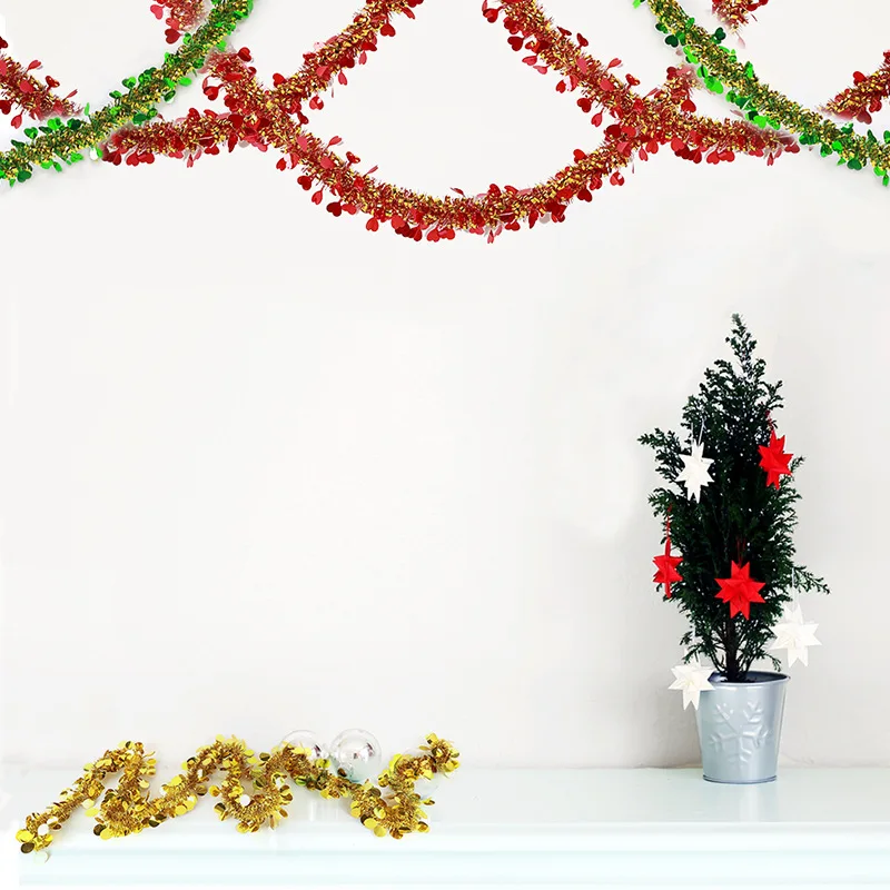 Красочная фотография рождественская елка мишура украшение для вечерние