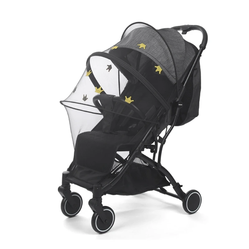 

Fly Insect Protection Children Crib Mesh Buggy Full Cover Embroidery Mosquito Net Netting Baby Stroller Pushchair