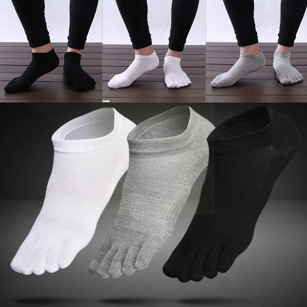 

Toe Socks Men And Women Five Fingers Socks Breathable White Sports Blend Socks Ankle Black Cotton Socks Running Color O6k0