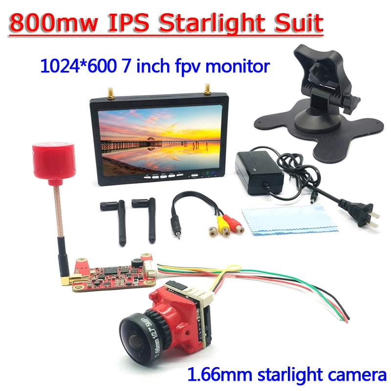 5 8G Звездная фотовспышка 40CH 7 дюймовый HD IPS 1024*600 монитор с передатчиком 25/200/500 МВт и