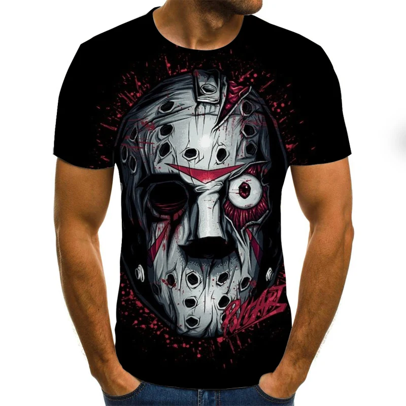 

2021 New Summer T-Shirt Unisex Short-Sleeved 3D Printing T-Shirt Mechanical Thriller Personality Round Neck Pullover XXS-6XL