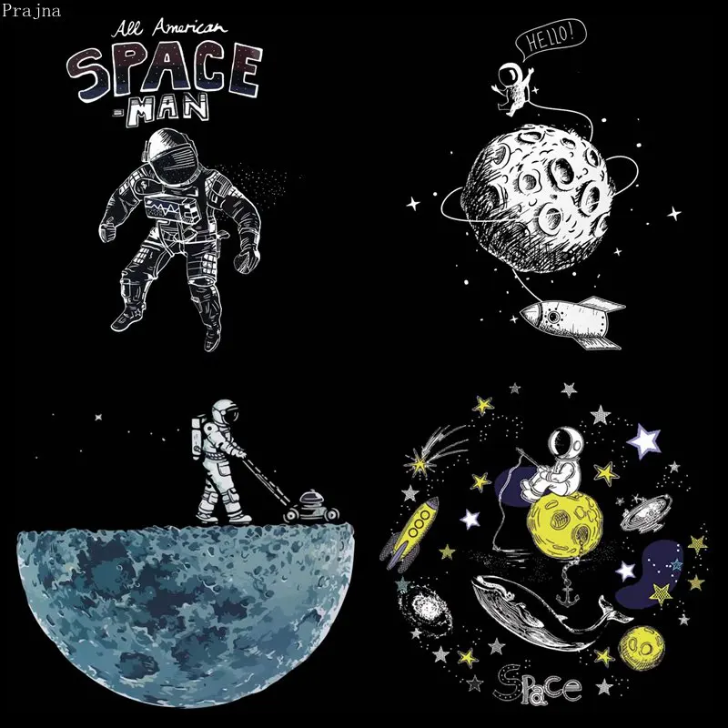 Праджня космонавта патч теплопроводная поливинилхлоридная для переноса утюгом