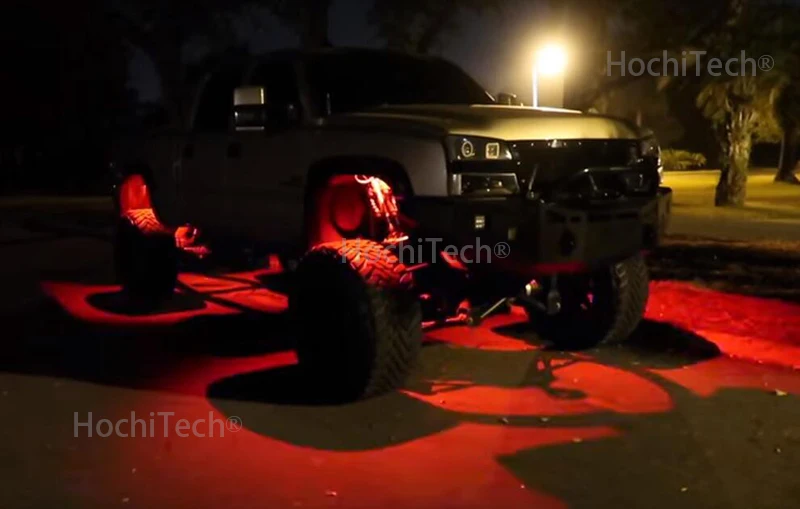 Светодиодные горные фонари водонепроницаемые для Тойота FJ Cruiser светодиодный автомобиль шасси свет светодиодный Рок свет многоцветный неоновый светодиодный фонарь комплект