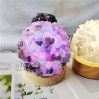 natural crystal lamp usb led night light table amethyst lamp for home decor gift