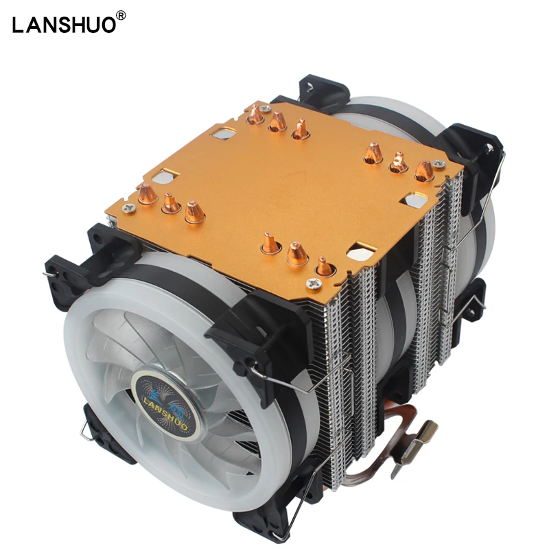 LGA X79 X99 Процессор радиатор RGB 6 тепловой трубы twin башенный кулер 90 мм 4Pin PWM