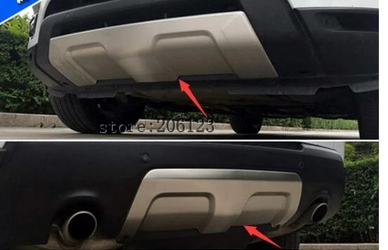 Защита переднего и заднего бампера из нержавеющей стали 2 шт. противоскользящая