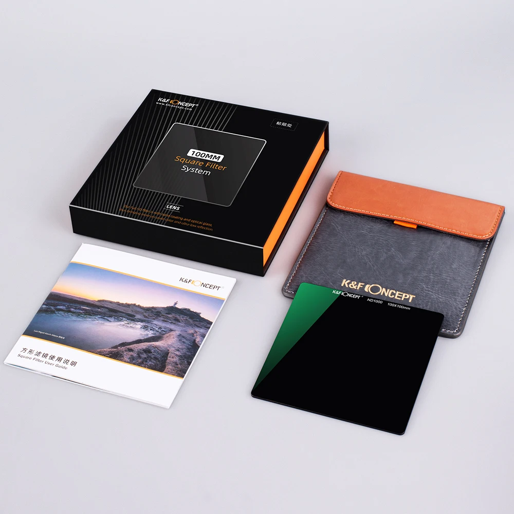 K& F Concept 100x100 мм ND1000 20 Слои квадратный фильтр для объектива 10-шаговое оптическое Стекло ND фильтр нейтральной плотности фильтр с фильтром чехол