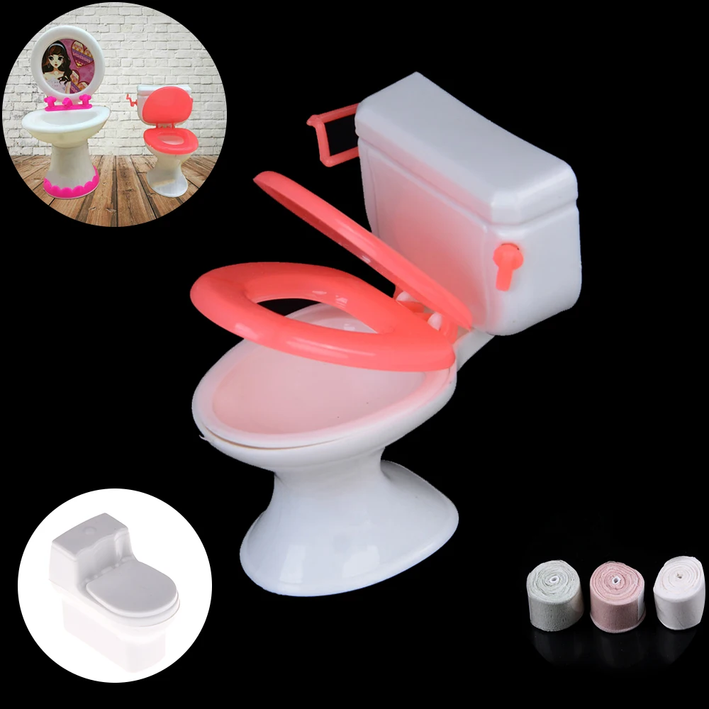 Кукольный домик мебель винтажная ванная комната моделирование туалетная бумага
