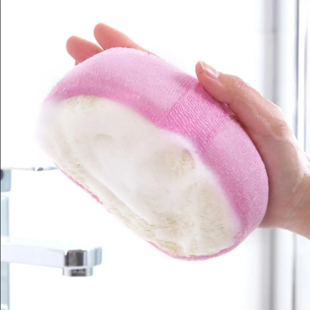 1 Pcs Soft Bathing Sponge For Shower Spa Exfoliator Scrubber Pad Cotton Flapping Reusable Face Cleaning Bath Brush | Дом и сад