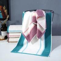 3pcslot stripe face hand towels terry washcloth travel sport towel pure cotton face towel bathroom solid color soft adults