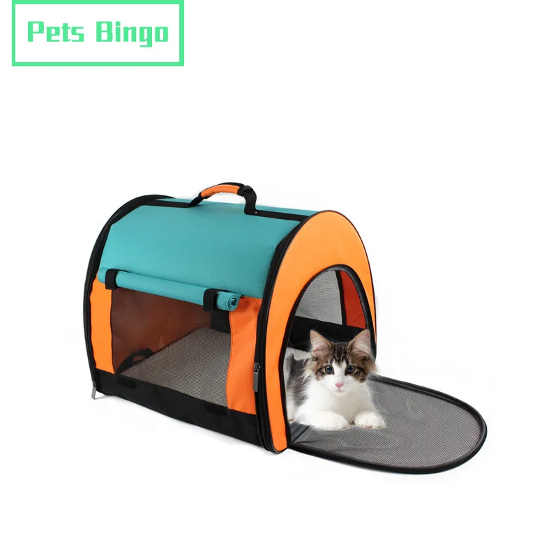 Pet bingo складной рюкзак для кошек дышащая сумка собак путешествий упаковка 47 см