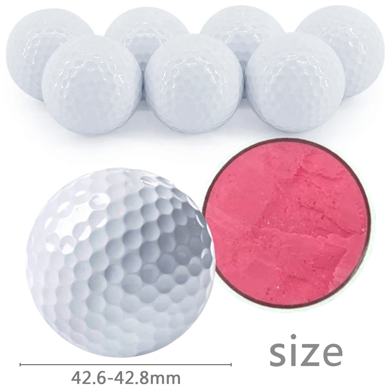 

2021 New White Golf Three-layer High Elastic Long-distance Game Ball 1 Set (6PCS) Diameter 42.6-42.8mm