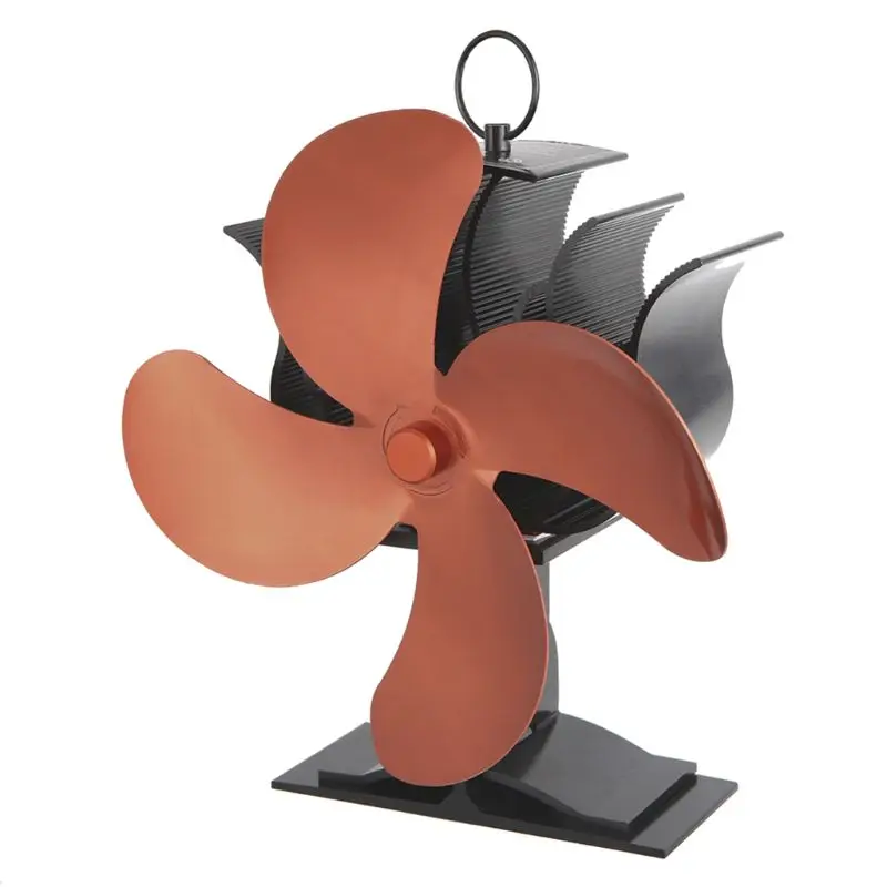 4 лопасти Тепловая плита вентилятор для камина экономия топлива