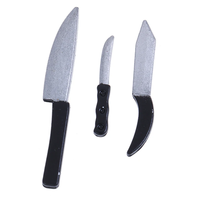 Новый миниатюрный кукольный домик 4 шт. кухонный нож разделочный блок резка