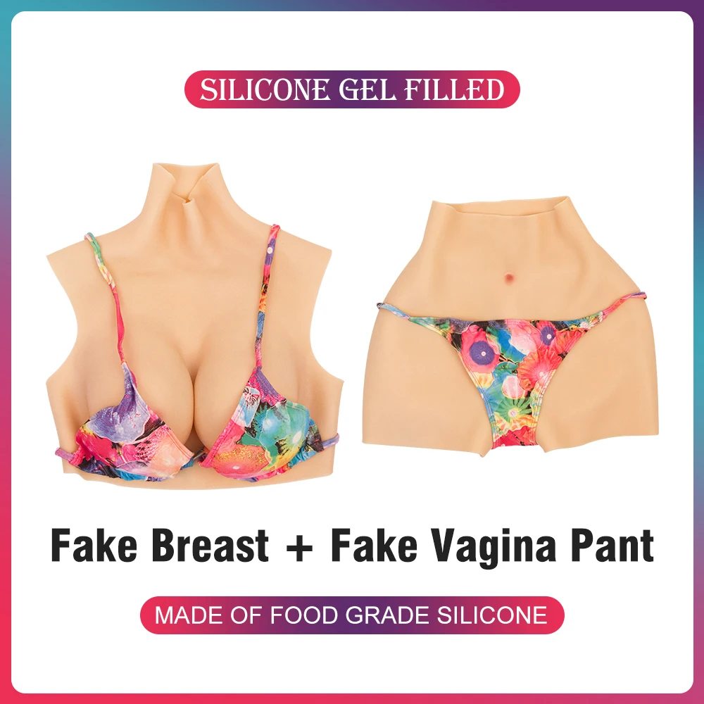 Силиконовая грудь для трансвеститов формы с искусственная вагина трусы транссексуал перетащите Queen транссексуалов женскую одежду