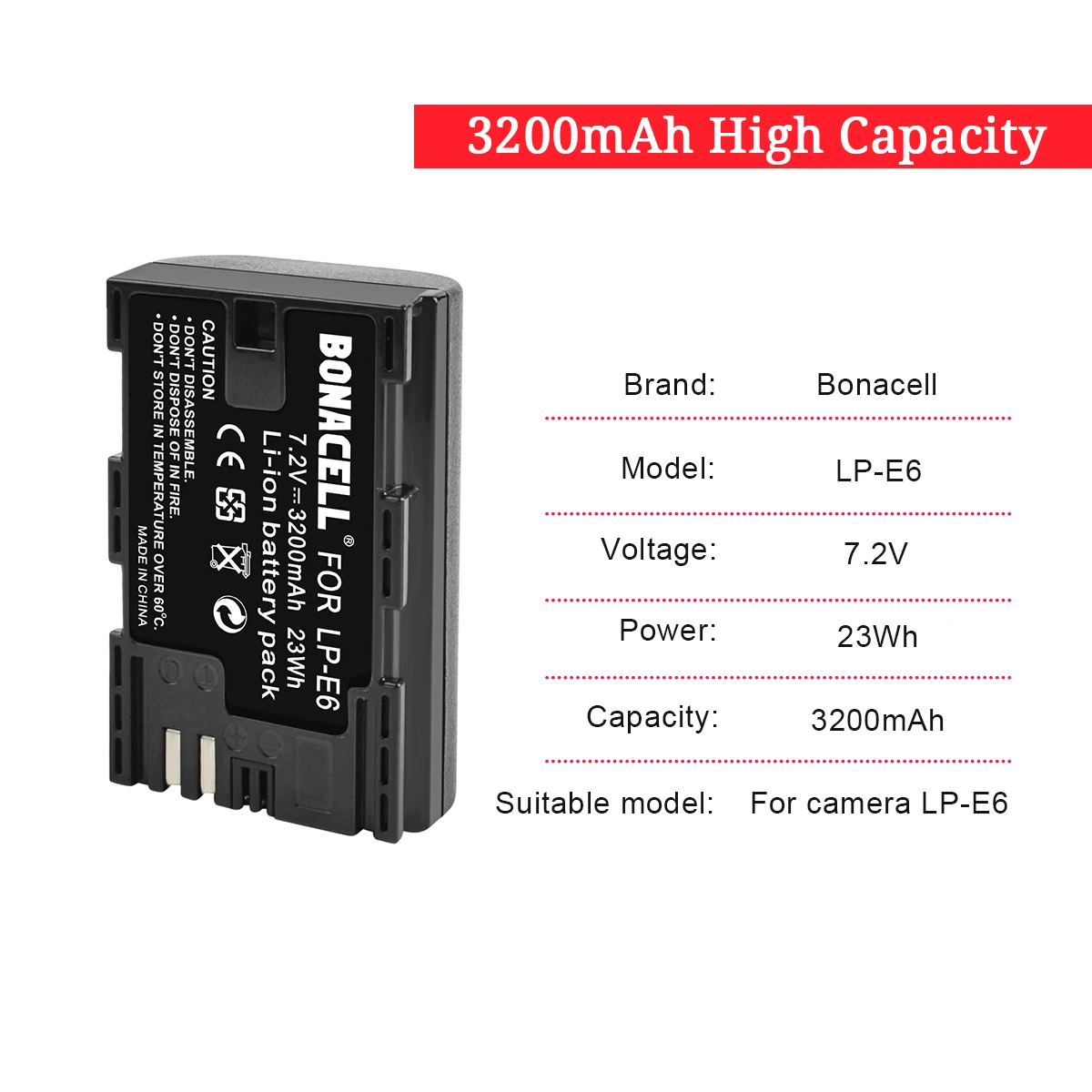 7 2 V 3200 мА/ч LP E6 E6N Batteria батареи для Canon 7D Mark II Камера EOS 60D 70D 80D 5D III IV|Перезаряжаемые