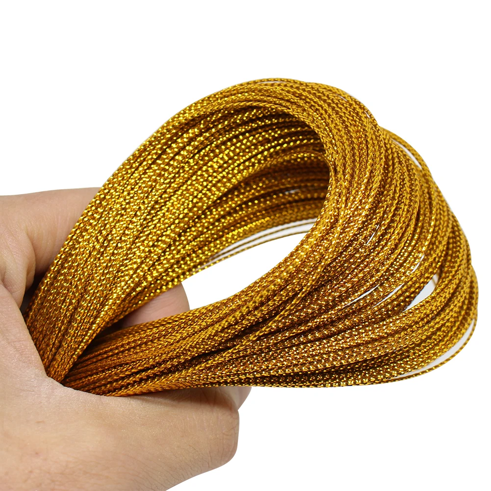 100m Rope Gold Silver Cord Gift Packaging String Metallic Jewelry Thread DIY Tag Line Bracelet Making Labels Mark Lanyard | Дом и сад