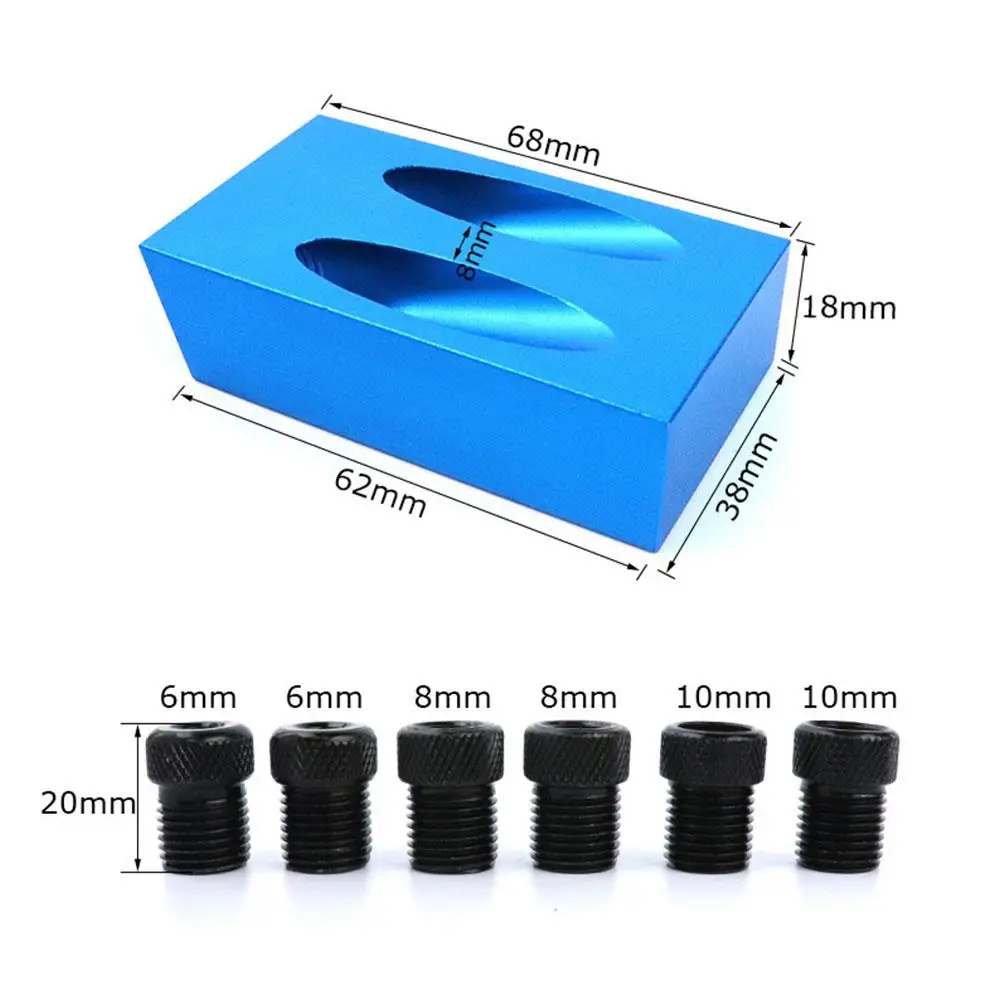 7pcs Hole Locator Pockethole Jig Woodworking Puncher Cross Screw Driver Kit Aluminum Oblique Drill Bit DIY Carpentry Tools | Инструменты