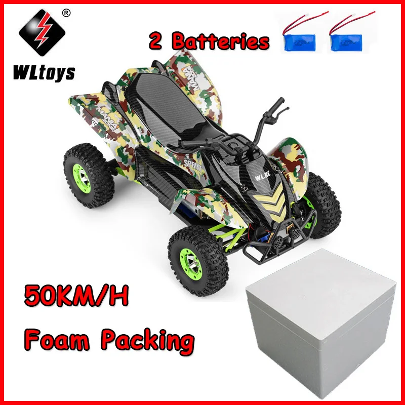 12428-A Foam 2battey WLtoys супер мощный Радиоуправляемый автомобиль 12428-B 1:12 2,4G 4WD 50 км/ч Электрический пульт дистанционного управления для скалолазания внедорожника высокоскоростная радиоуправляемая Игрушечная машина - Цвет: 12428-A Foam 2battey
