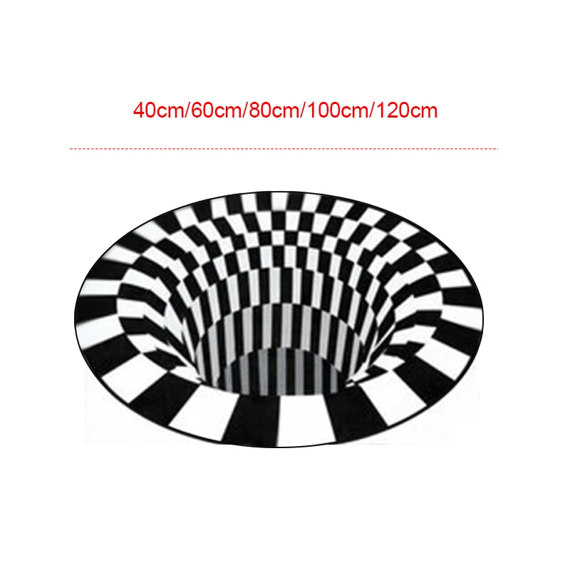 

New Mandala Carpet 3D Three-dimensional Black White Stereo Vision Mat For Living Room Home Decor Doormat Tea Table Sofa Carpet