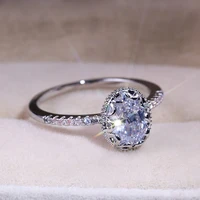 fashion women crystal rings for women exqusite zircon engagement wedding band rings finger party jewelry accessories