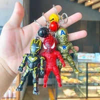 marvel metal cartoon iron man pendant deadpool car key chain couple bag doll ornament small gift keychain