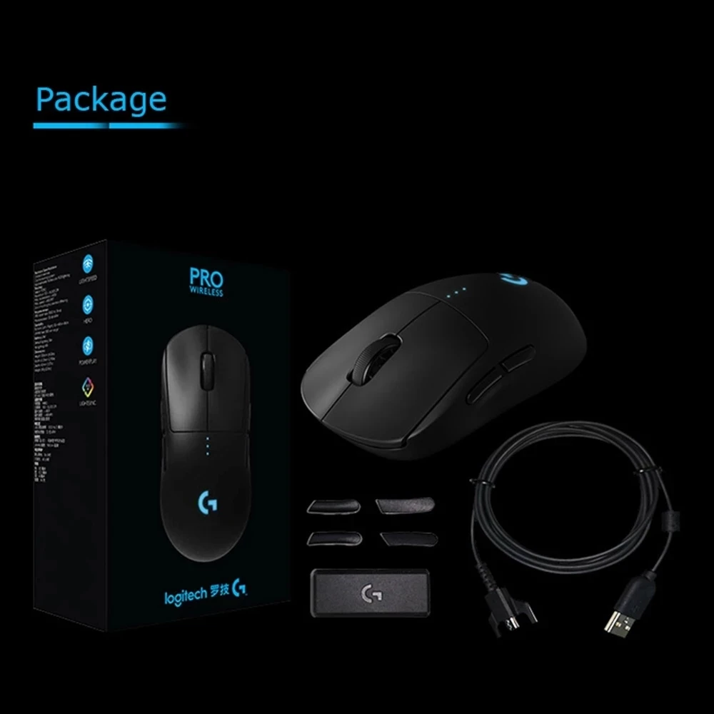 Беспроводная игровая мышь Logitech G PRO HERO 16000 DPI сенсорная Лазерная LIGHTSPEED RGB