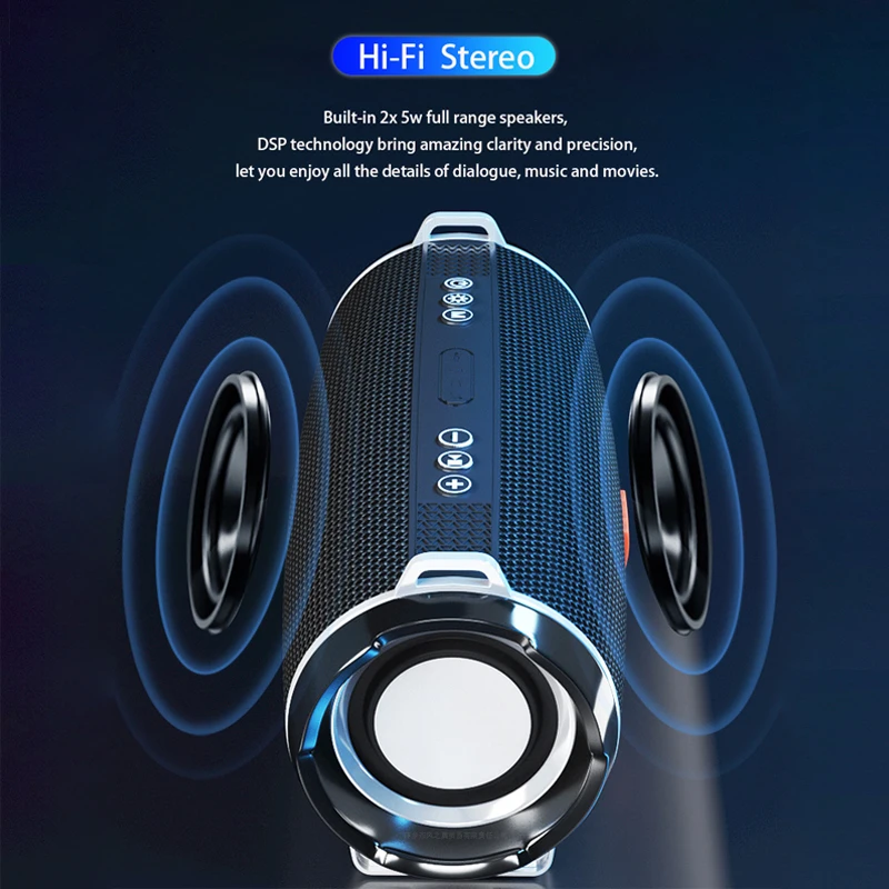 Светодиодный Bluetooth динамик портативный беспроводной громкий звуковая система
