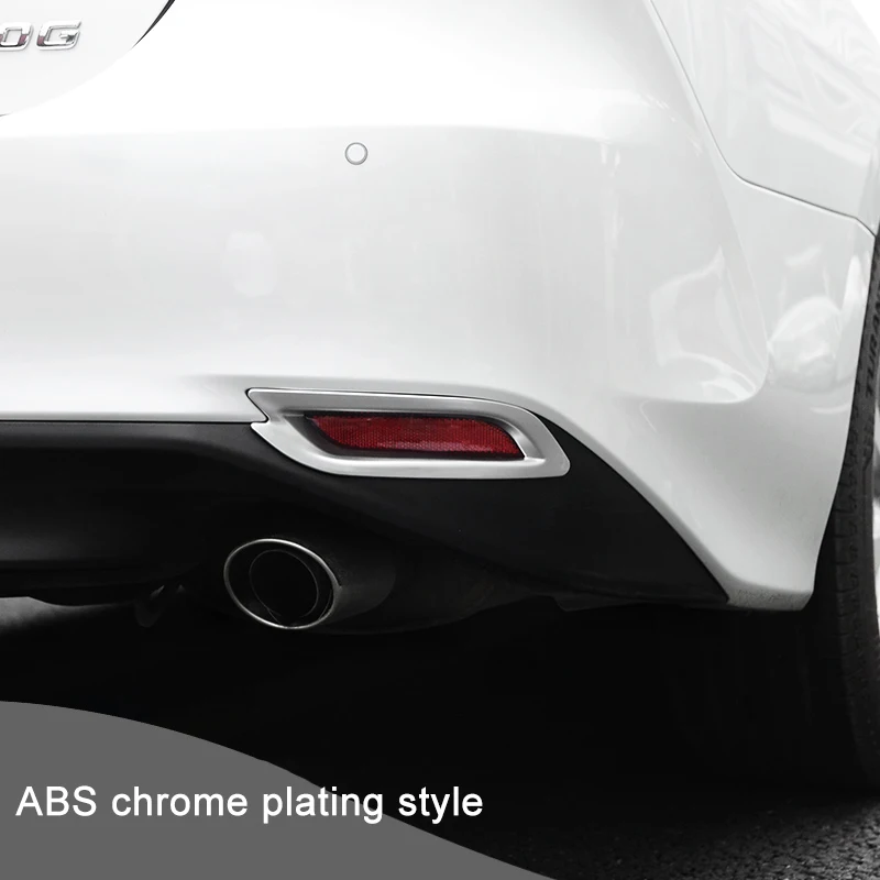 

ABS Eletrocplating Car Front Rear Fog Light Frame Cover Chrome Carbon Fiber Style Decoration 2Pcs Fit For Toyota Camry 2018