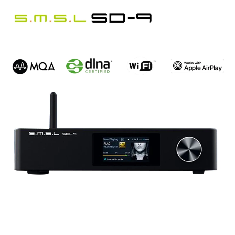 SMSL SD-9 MQA HIFI Сетевой музыкальный плеер SD9 поддержка DSD WAV APE FLAC AIFF MP3 Настольный |