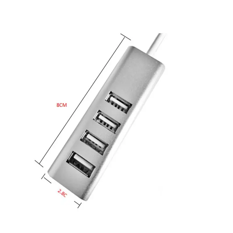 Идеально Портативный 4 портовый концентратор USB 2 0 Plug and Play ультратонкий usb для