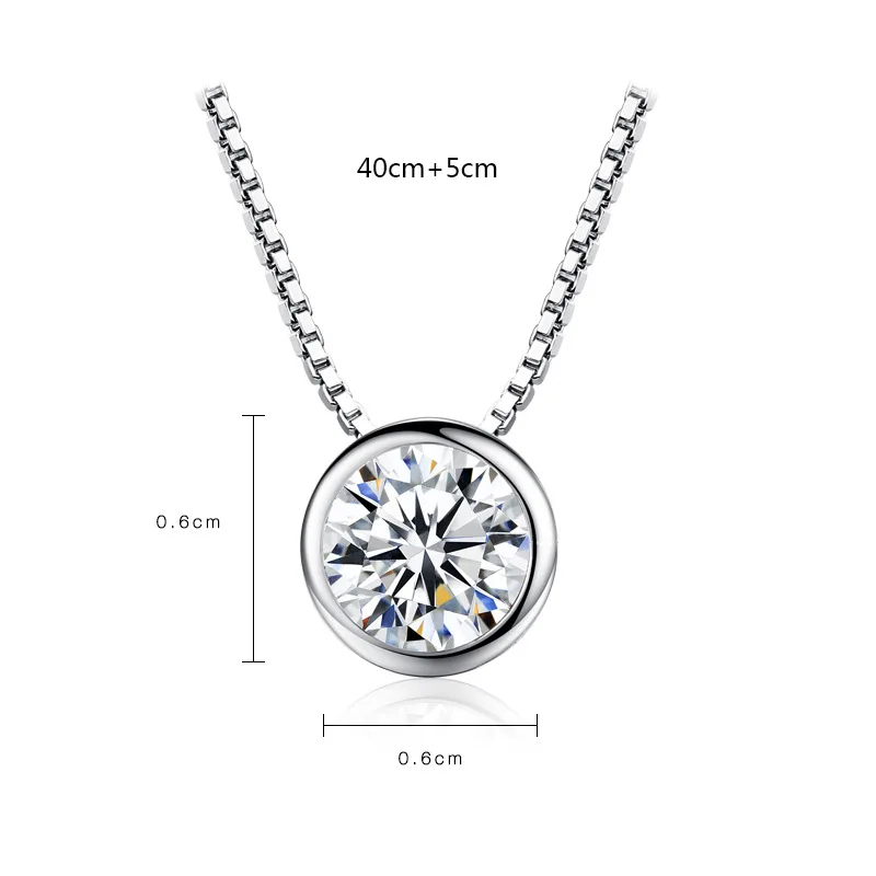 

DI-324 S925 silver exquisite small zircon silver jewelry pendant necklace female birthday gift