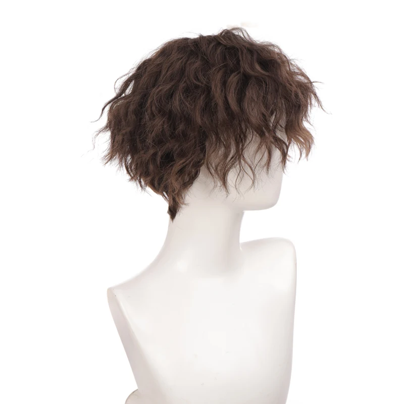 LUPU Synthetic Short Curly Boy Hair Wig Black Brown Natural Fake False For Men Handsome Christmas Halloween Heat Resistant | Шиньоны и