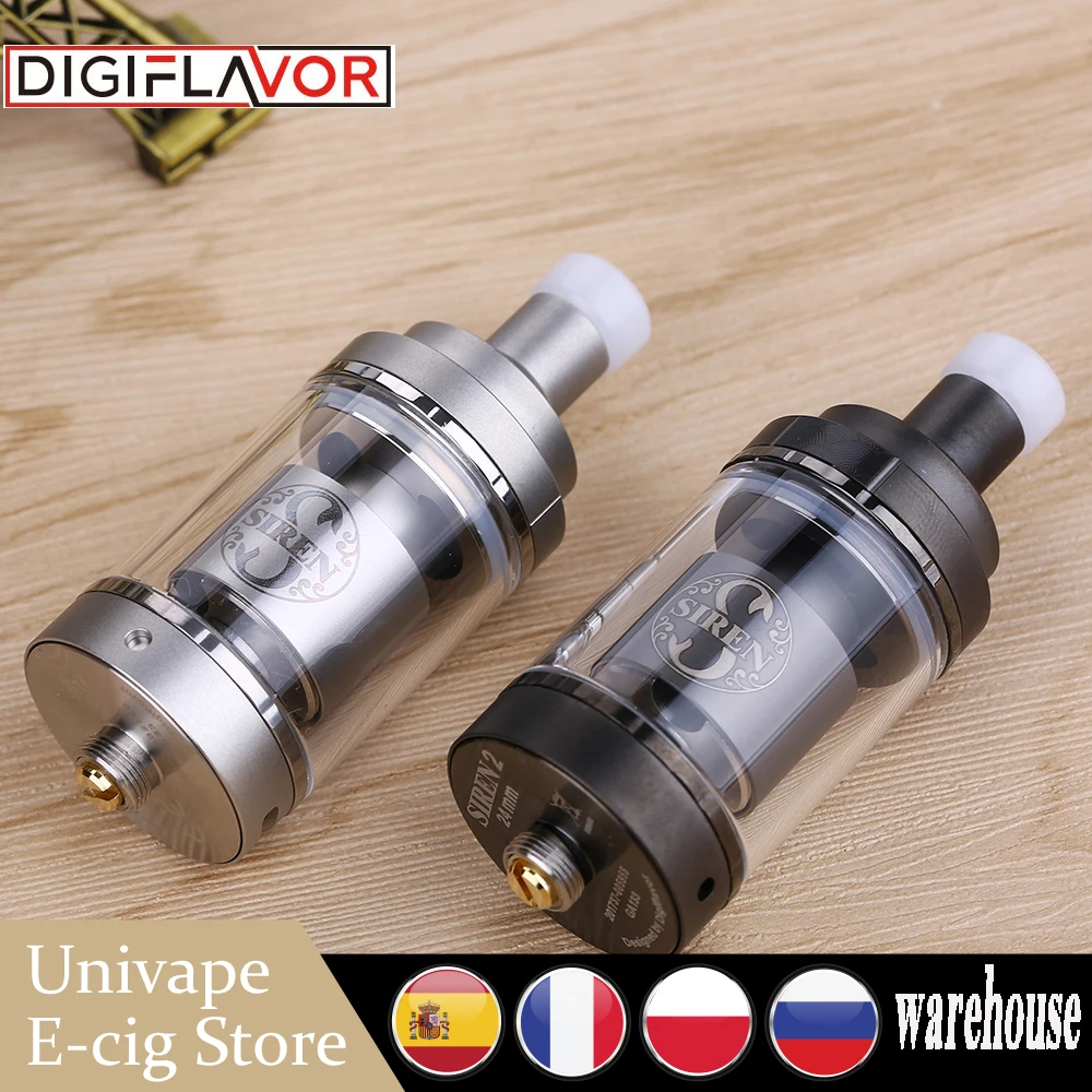 Оригинальный Digiflavor сирена 2 GTA MTL распылитель 4 5 мл Танк и 24 мм Диаметр с