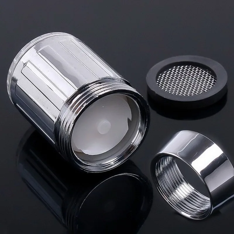 

LED Water Faucet Stream Light Kitchen Bathroom Shower Tap Faucet Nozzle Head 7 Color Change Temperature Sensor Light Faucet led