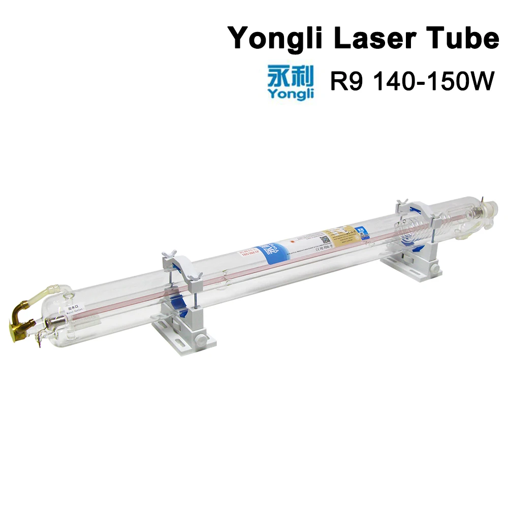 Yongli R9 140 Вт-150 Вт CO2 лазерная трубка длина 1850 диаметр 80 мм для лазерного