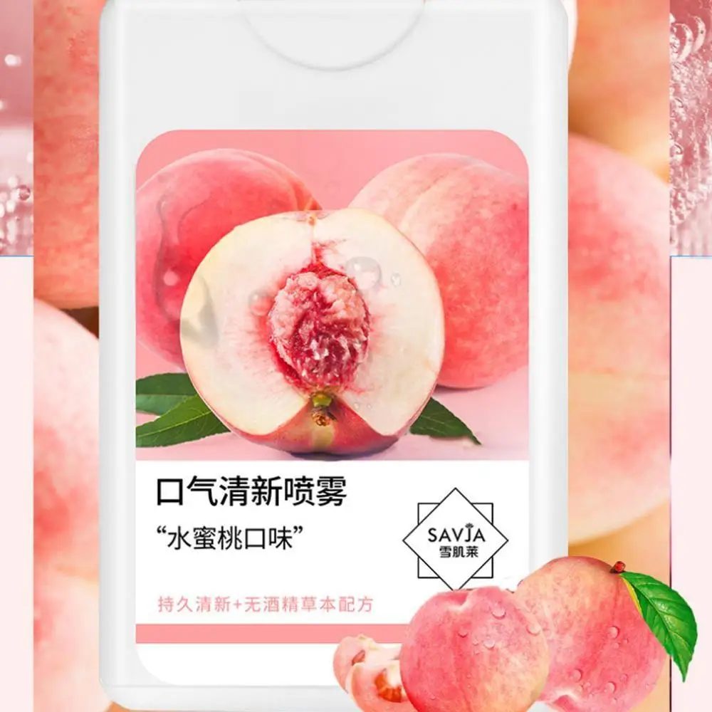 

18ml Portable Breath Freshener Oral Spray To Remove Can Around Be Peaches Carried Spray Long-Lasting Breath Bad And Breath B1G1
