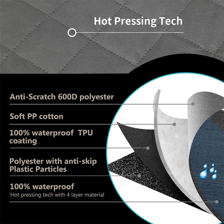 

Dog Car Seat Cover Waterproof Car Rear Back Seat Mat For Dogs Cats Hommock Non-slip Safety Pet Carriers Cushion Pet Supplies