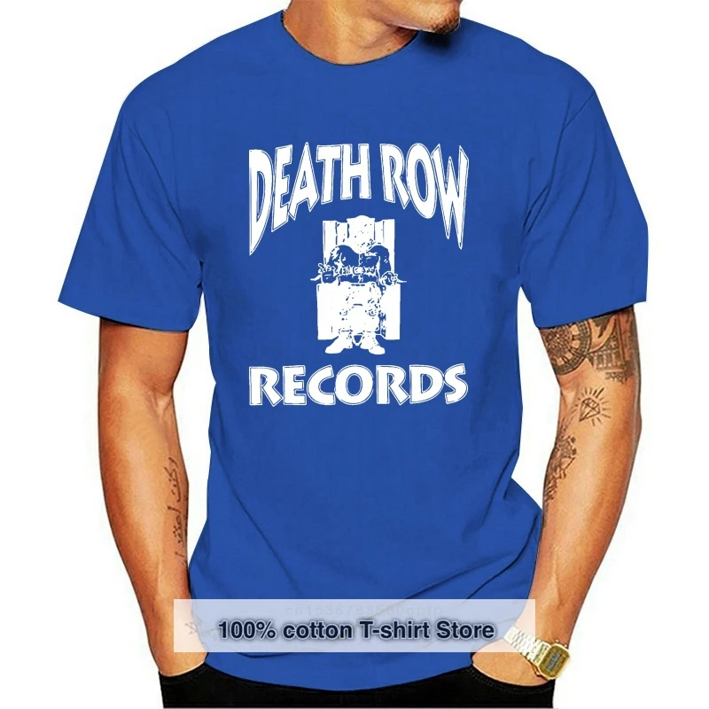 

NEW DEATH ROW RECORDS Logo BLACK WHITE 1SIDE T SHIRT Tee Shirt Mens 2018 New Tee Shirts Printing colour jurney Print Cool tops