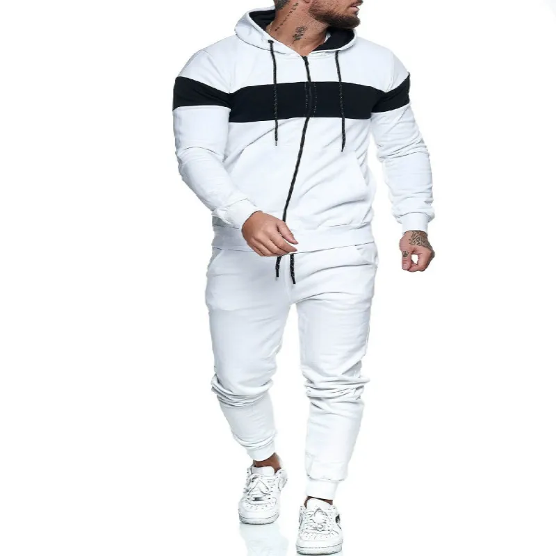 

New 2021 Tracksuit Autumn Winter Casual Hoodies Sportswear Fitness Bodybuilding Men's Leisure Sports Track Suit Men Set Jacket