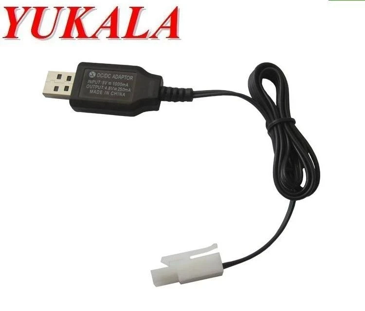 

4.8v battery charger output 250ma NICD nimh battery 4.8v pack Ni-mh USB charger for cordless remote control toy