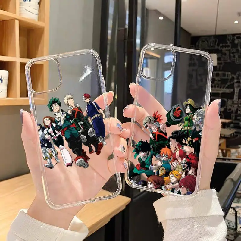 

Anime My Hero Academia Phone Cases Transparent soft For iphone 5 5s 5c se 6 6s 7 8 11 12 plus mini x xs xr pro max