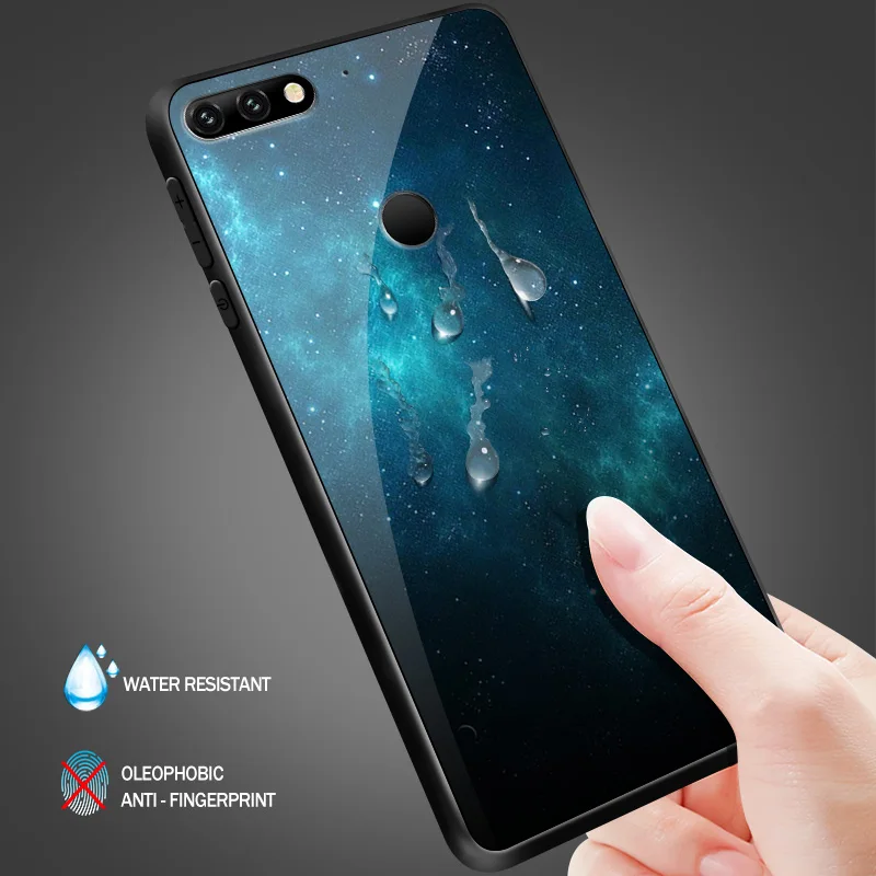 Чехол для телефона для Huawei Honor 6X 7A 7C 9Lite 7X 8A 8X ТПУ закаленное Стекло крышка Y6 Y9 Y7 премьер-профессионал Magic2 модная сумочка